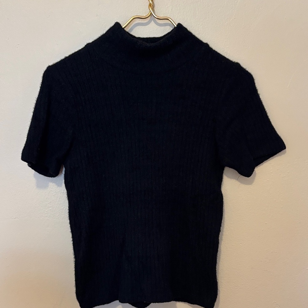 Zara Black Short Sleeve Blouse